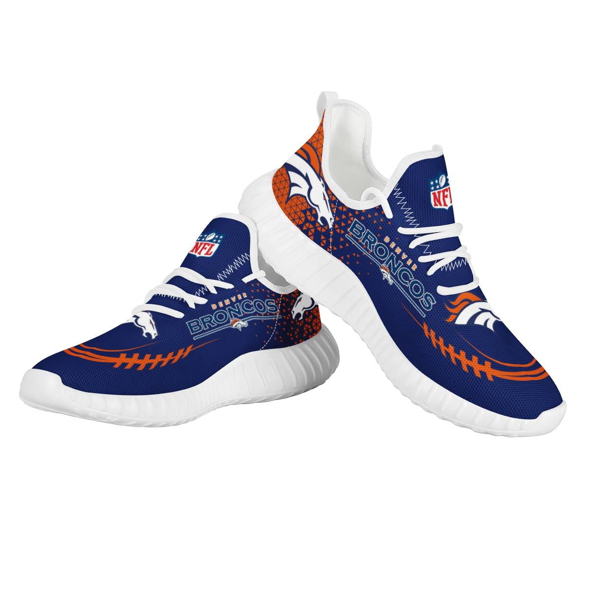 Women's Denver Broncos Mesh Knit Sneakers/Shoes 007